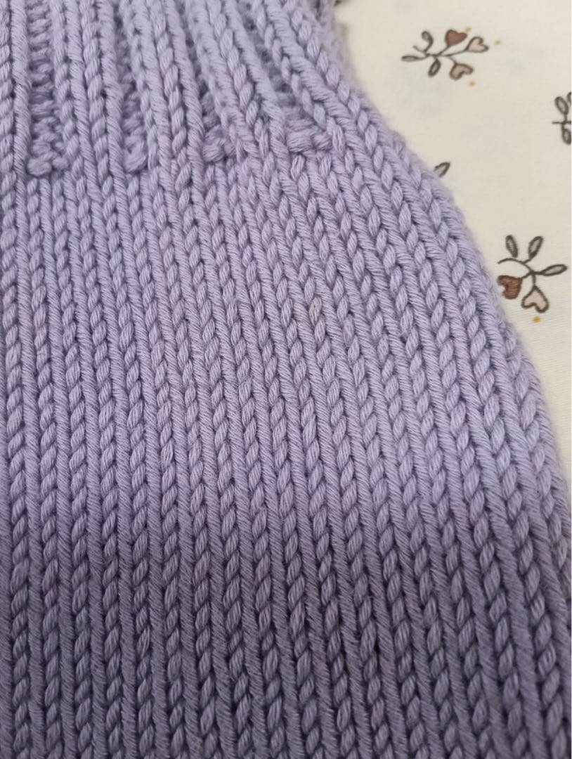 Misha&puff ラベンダー かぎ編みロンパース 3-4y