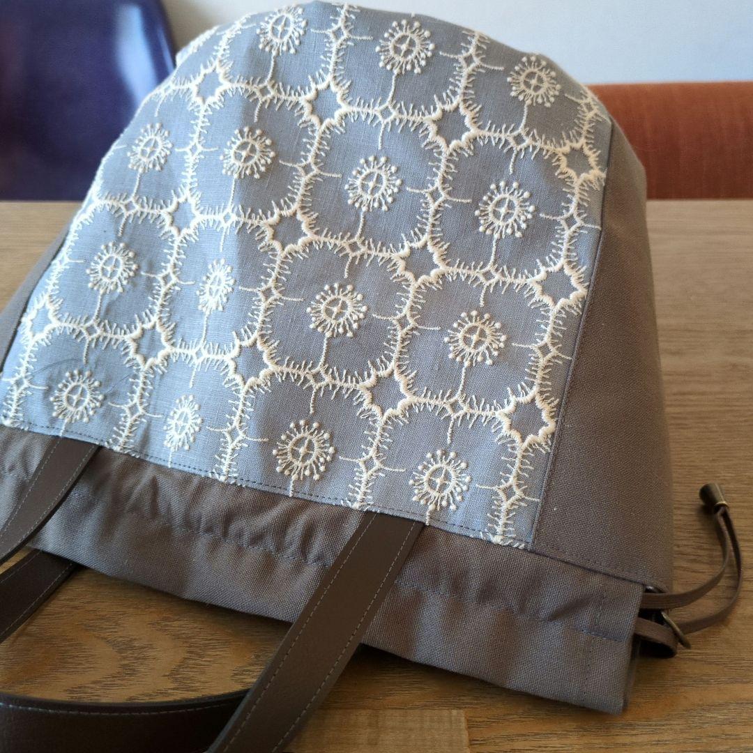 まる底巾着バッグ＊ミナペルホネン アネモネ