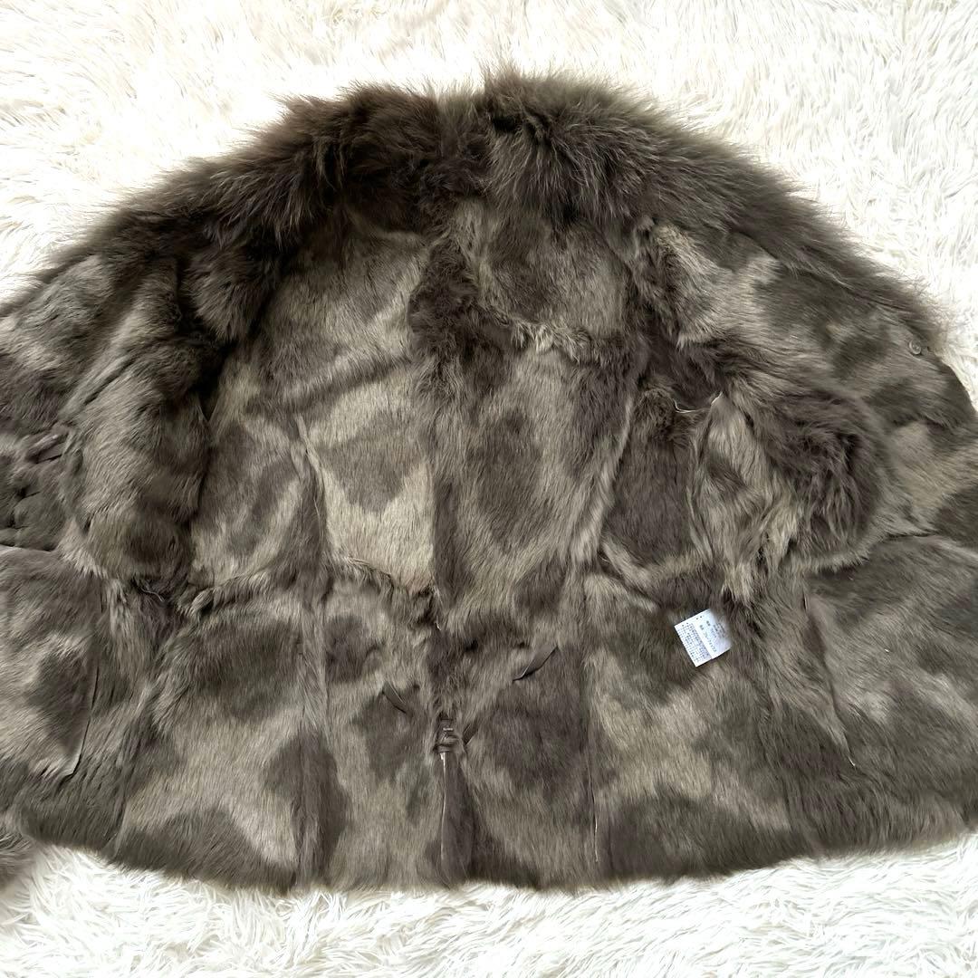 【新品】MASABARDO 毛皮ジャケット ラビット革 ブルーフォックスファーM