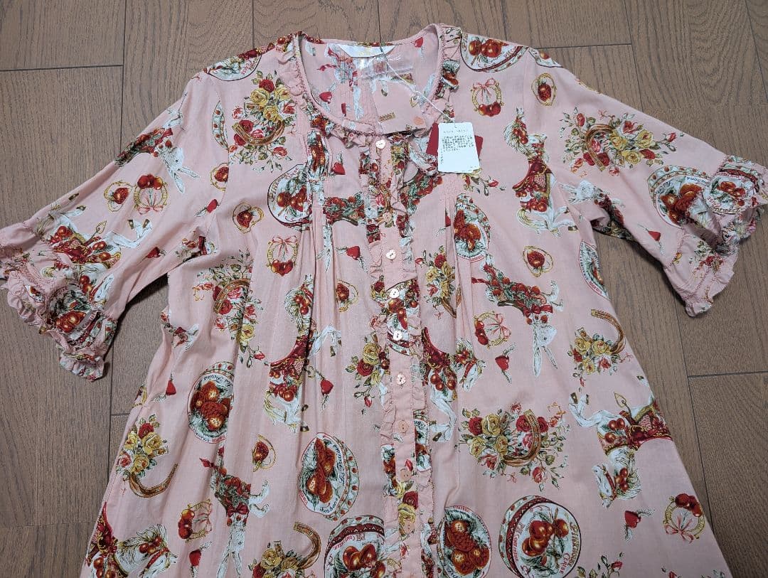 (未使用品タグ付き)ピンクハウス　カルーセル柄ロミディワンピース ピンク