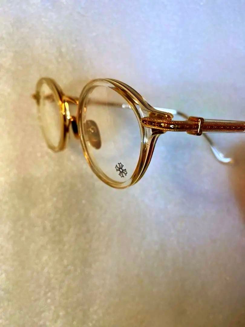 クロムハーツ　メガネ、度なし伊達メガネ( サングラスレンズや眼鏡取付可能 )。