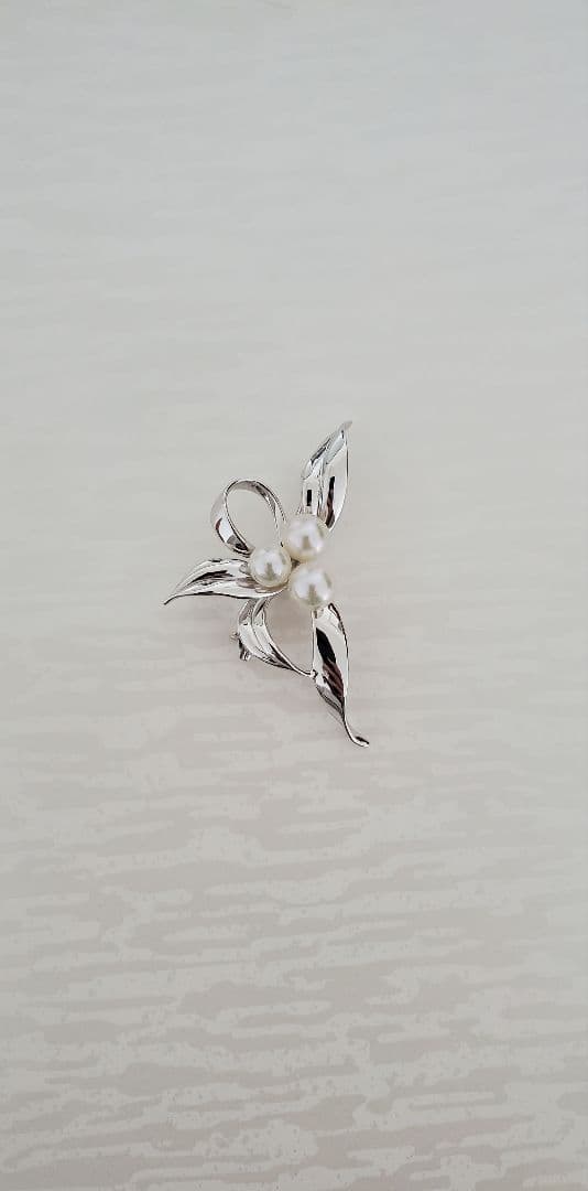 MIKIMOTO ミキモト　真珠 パール ブローチ 3珠