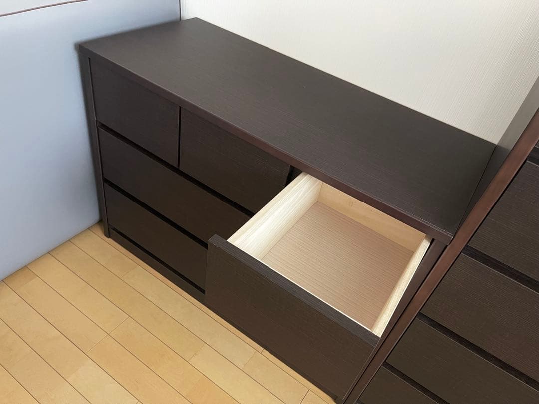 美品•日本製【ディノス】3段チェスト/ 大2•小3❸