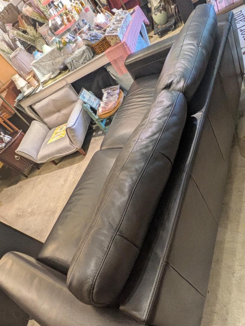 【極美品】 NATUZZI 3人 ソファ ITALIA ナツッジ イタリア 本革