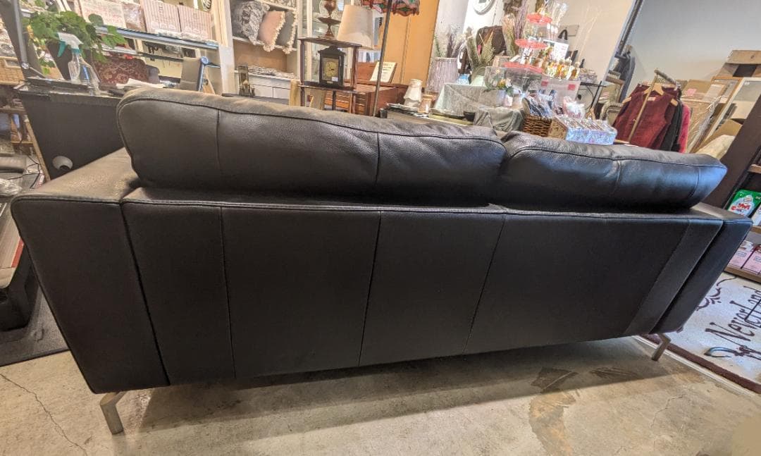 【極美品】 NATUZZI 3人 ソファ ITALIA ナツッジ イタリア 本革