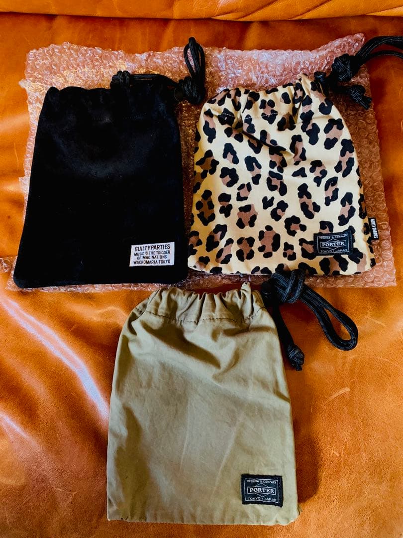 巾着　WAKOMARIA ワコマリア　シープ　レオパード　ミリタリー