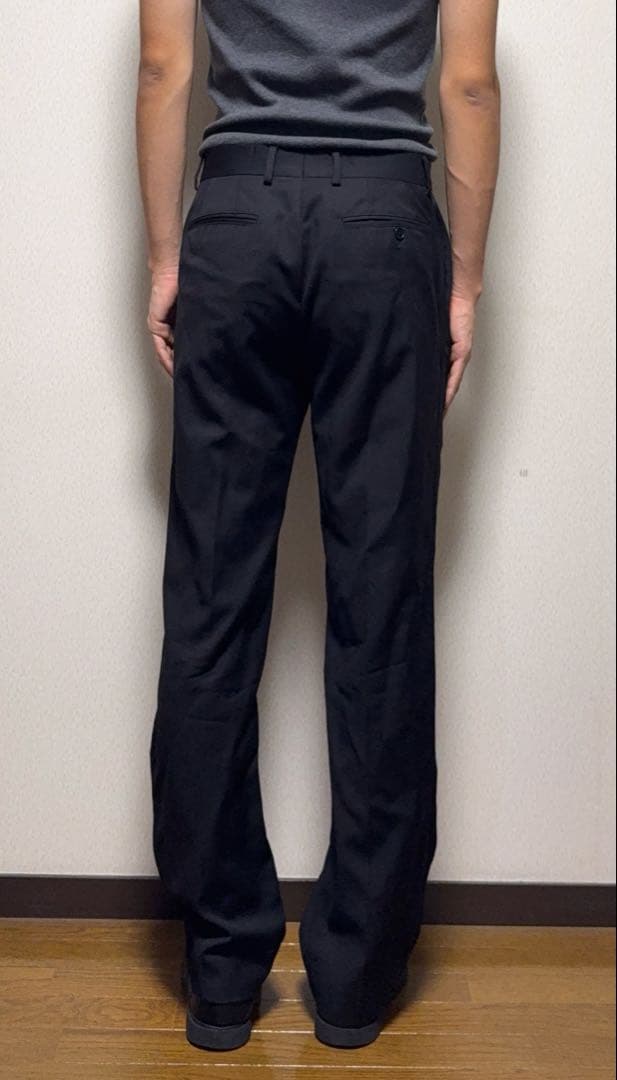 Sunflower バージンウール ストレート トラウザー　ブラック サイズ46