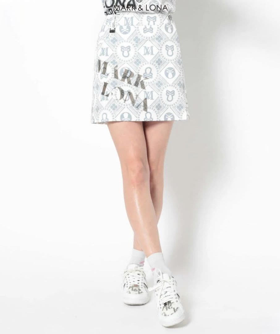 美品✦マークアンドロナ✦2025春夏新作✦Aura Monogram総柄スカート