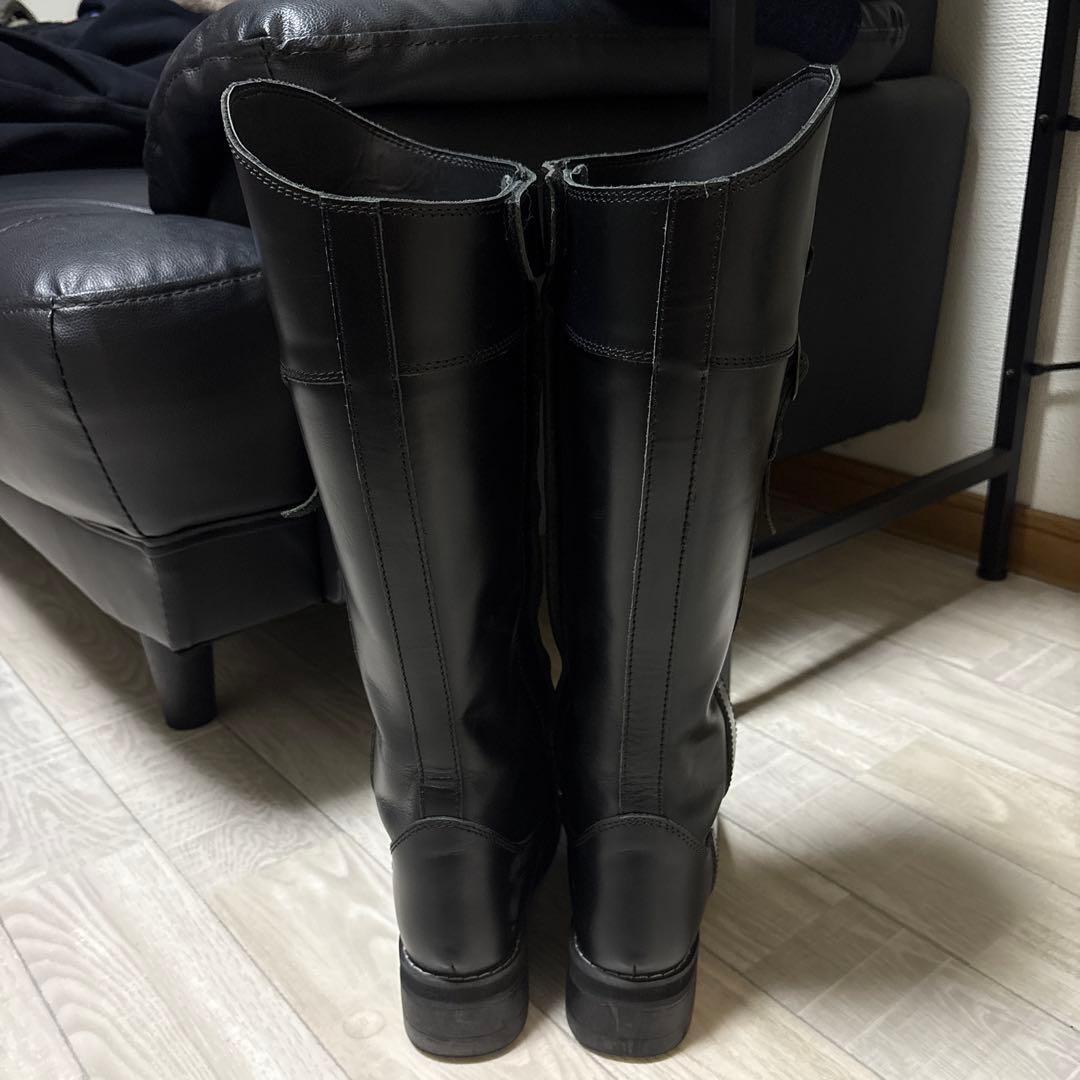 ワイルドウィング 厚底 ピーコック 本革 バイクブーツ