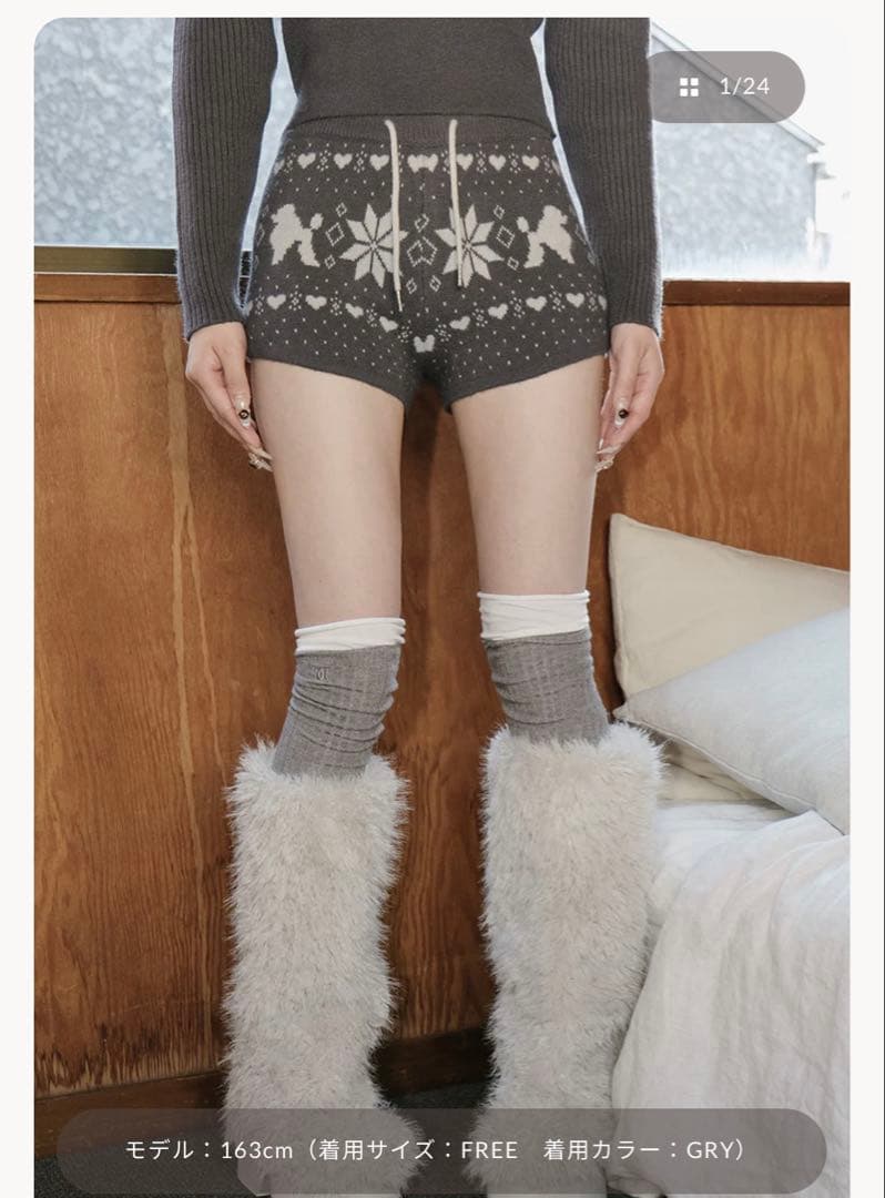 【美品】Darich ノルディックニットショートパンツFreeサイズ