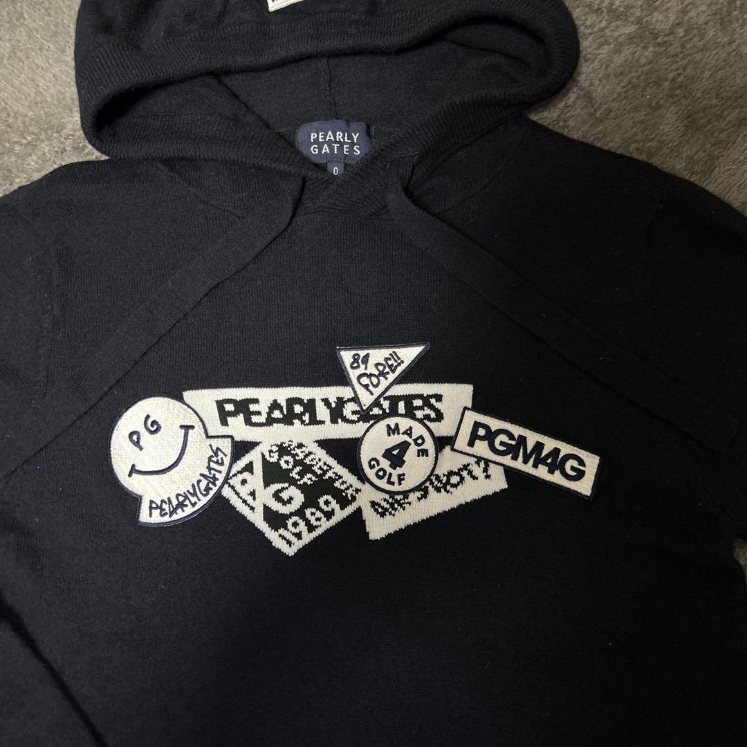 パーリーゲイツ　可愛いウールパーカー　ネイビー0