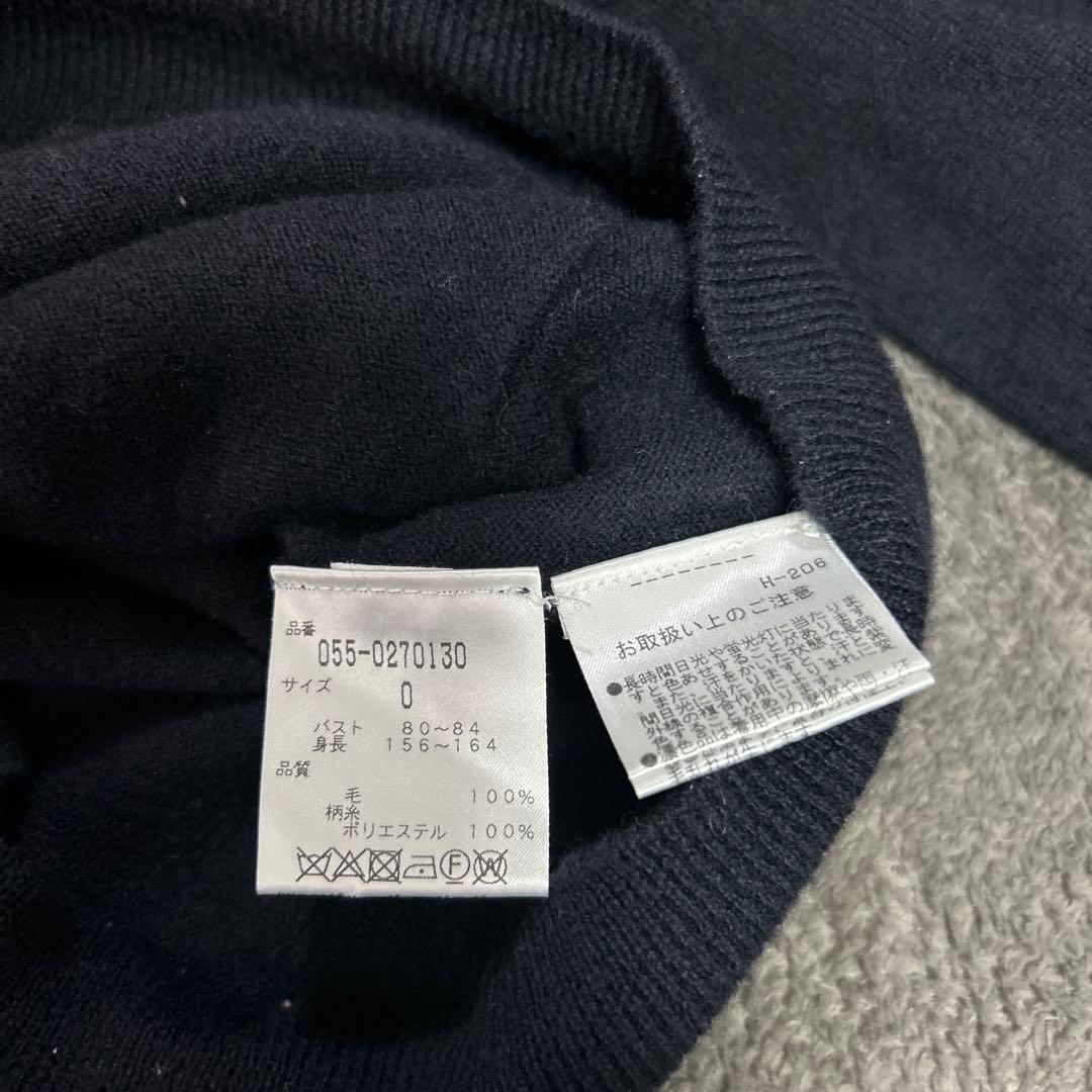 パーリーゲイツ　可愛いウールパーカー　ネイビー0