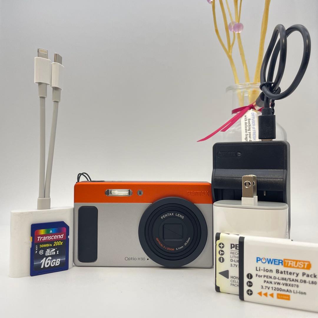 難有特価✨PENTAX Optio H90✨動作確認済 スマホ転送OK 液晶OK