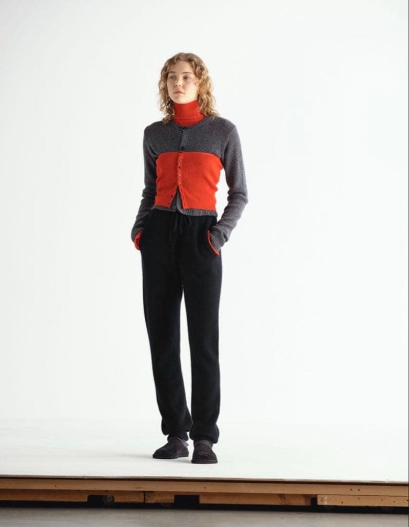 24aw カシミヤニットパンツ　ブラック