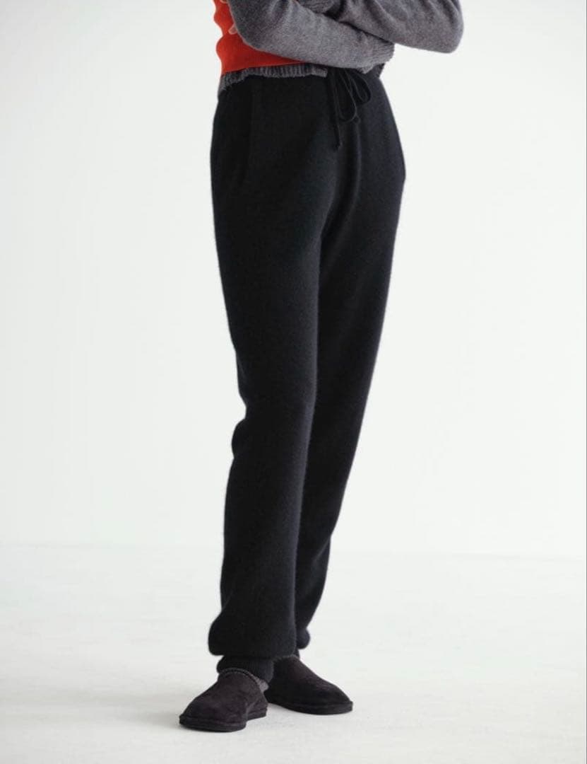 24aw カシミヤニットパンツ　ブラック