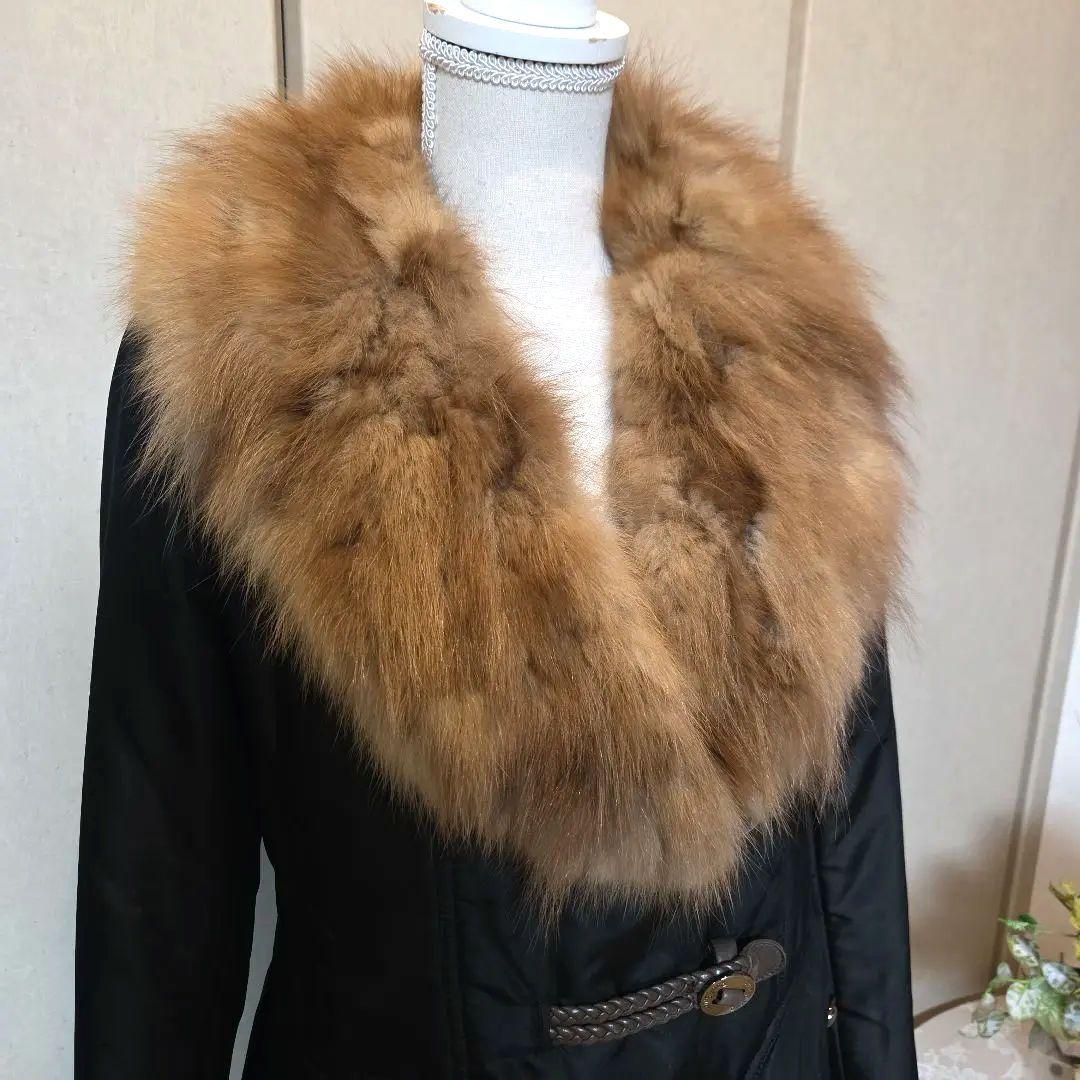 お値下げ❗ポールスチュアート セーブルファー付き中綿入りロングコート