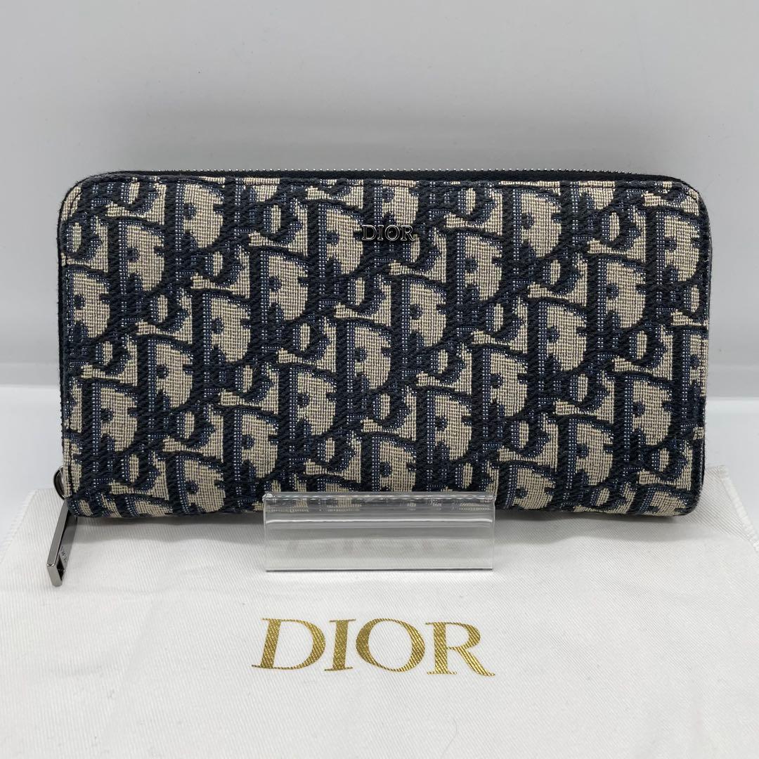 OGd様 DIOR ディオール オブリーク ラウンドファスナー 長財布 w20