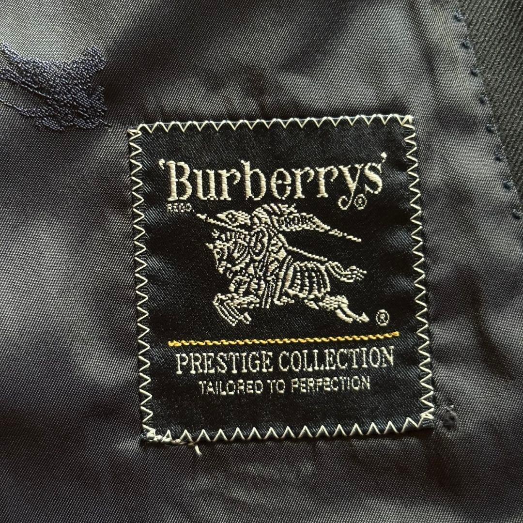 美品 バーバリーズ スーツ セットアップ 金ボタン ダブル カシミヤ混