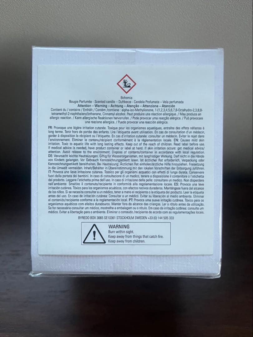 【新品未使用】BYREDOフレグランスキャンドル　BOHEMIA