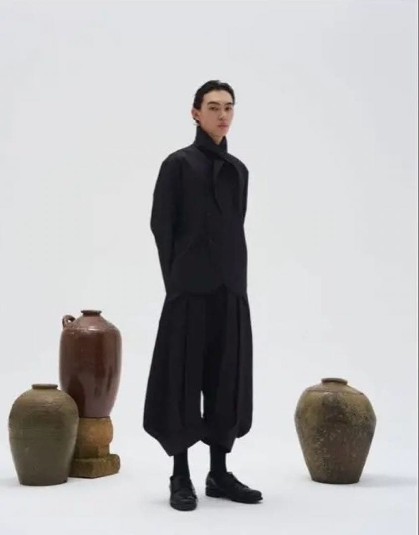 7440 37 1 ワイドパンツ カジュアルパンツ バルーンパンツ 9分丈パンツ