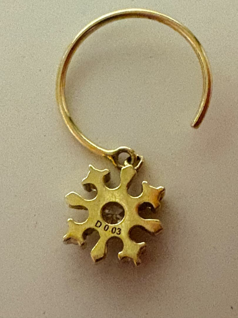 アーカーリュイールプチ ピアス 18Kイエローゴールド/ダイヤモンド(片耳)