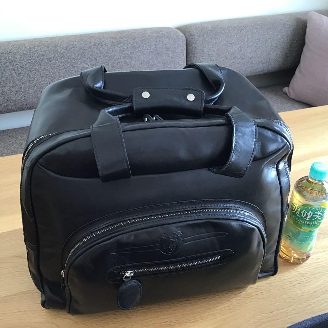 ABARTH 黒レザー ボストンバッグ