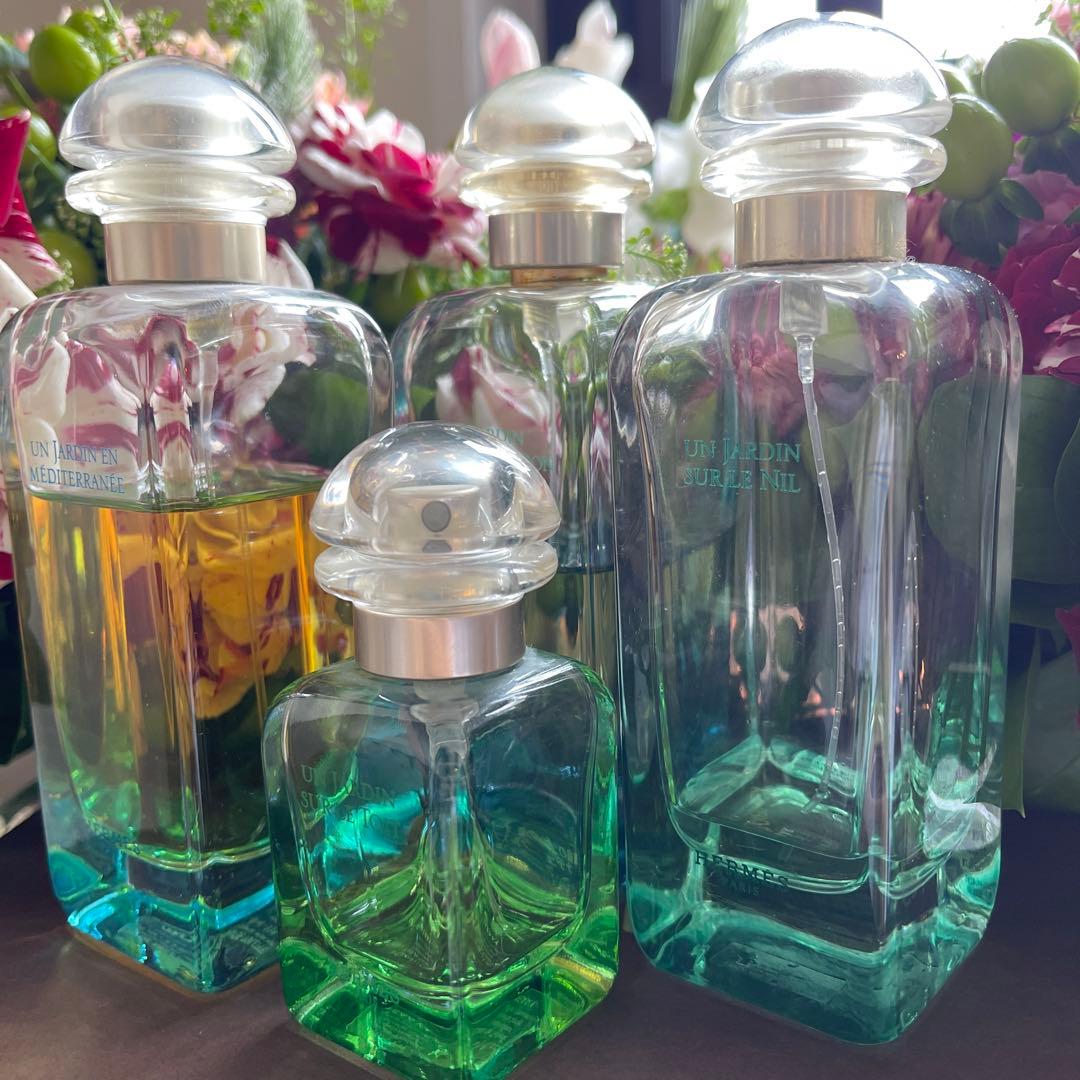 エルメス　庭シリーズの香水4本セット（かなり使用済）