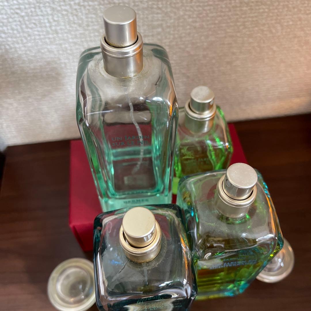 エルメス　庭シリーズの香水4本セット（かなり使用済）
