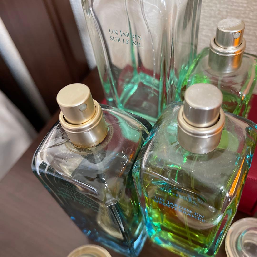 エルメス　庭シリーズの香水4本セット（かなり使用済）