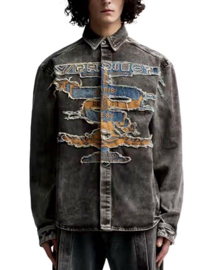 Y/PROJECT ワイプロジェクト ParisBestPatch デニムシャツ