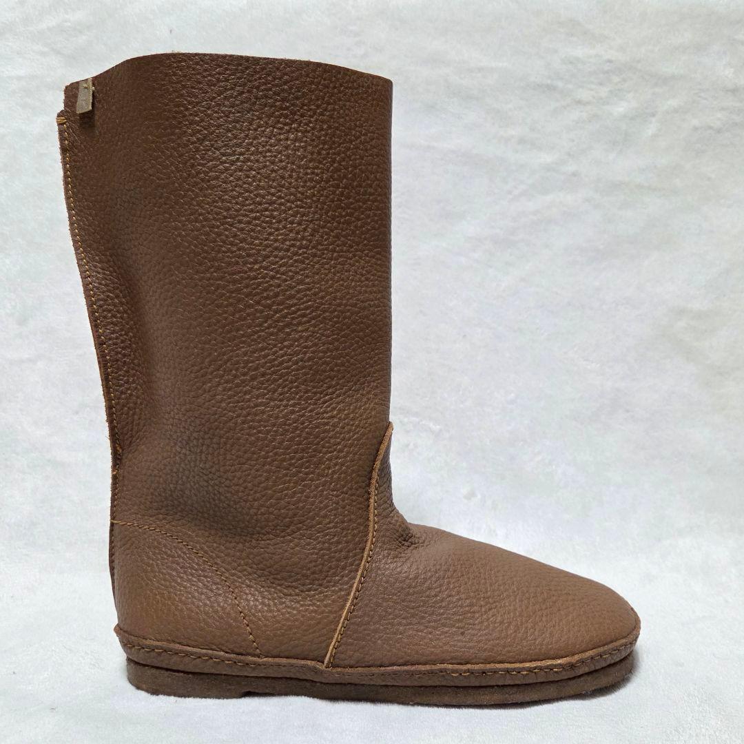 【新品未使用】Koos コース ミドルブーツ 本革 ライトブラウン 24.5