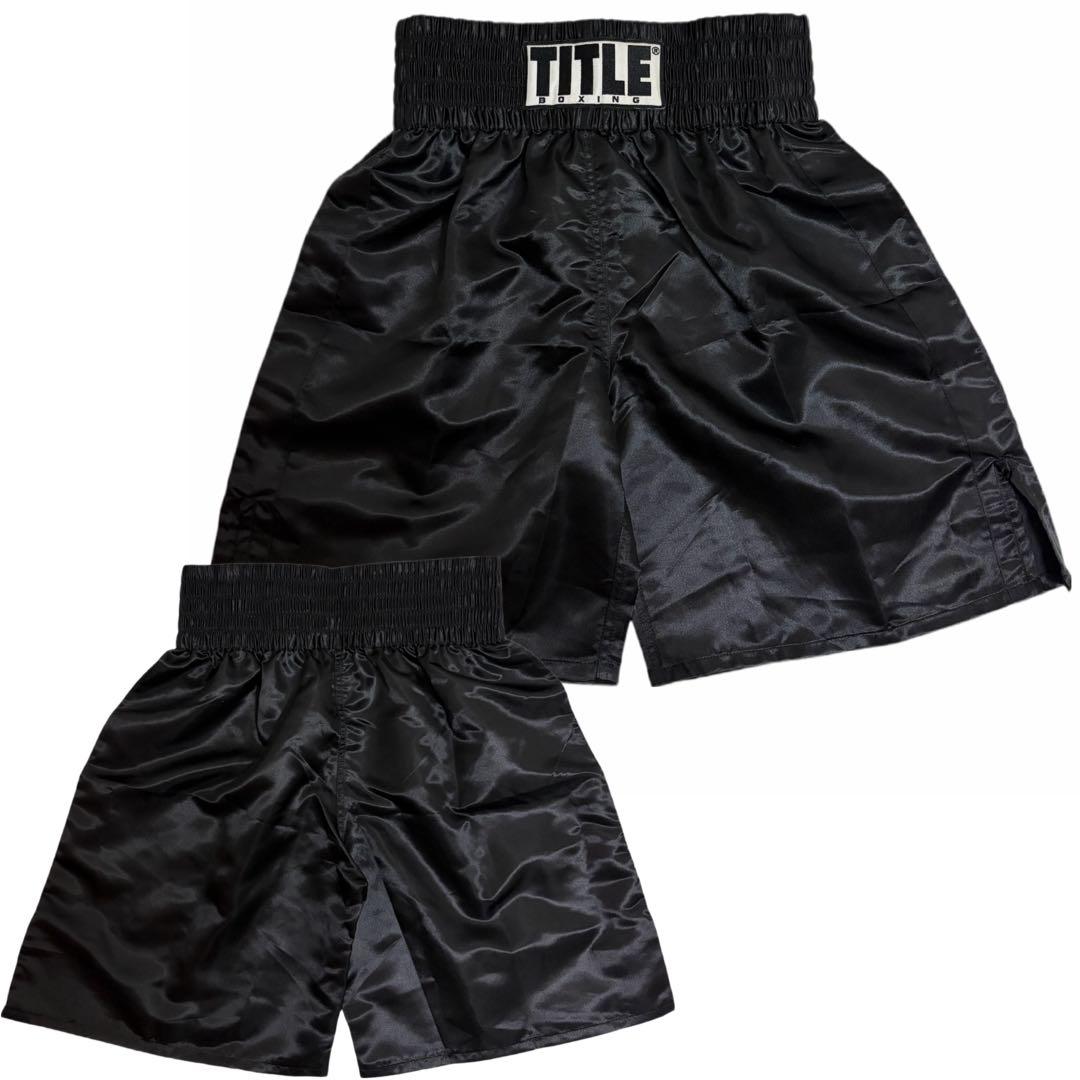 TITLE BOXING タイトル EDGE BOXING TRUNKS 黒 M