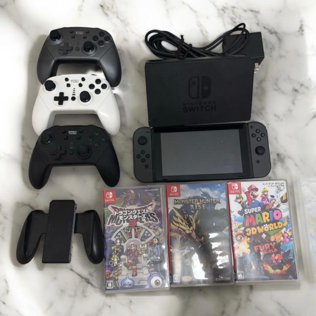 Nintendo Switch 本体 グレー 任天堂 ドラクエ モンハン マリオ