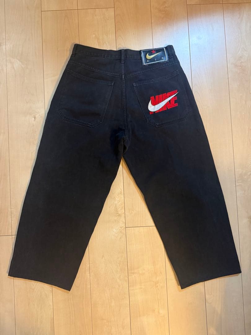 希少 良サイズ NIKE Archive バギー ワイド ブラック デニム