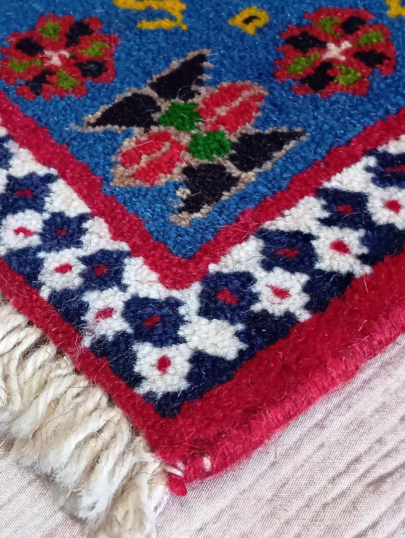 ペルシャ絨毯　ヤラメ絨毯　座布団　手織り　イラン　座布団ヤラメ(6)