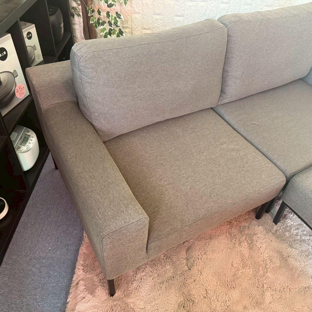 都内23区送料無料✨ロウヤ✨2人掛けソファ オットマン付き