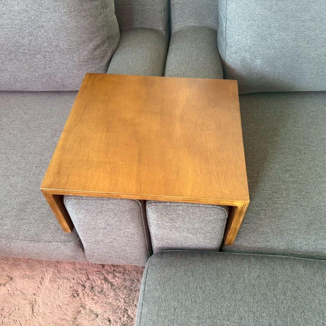 都内23区送料無料✨ロウヤ✨2人掛けソファ オットマン付き