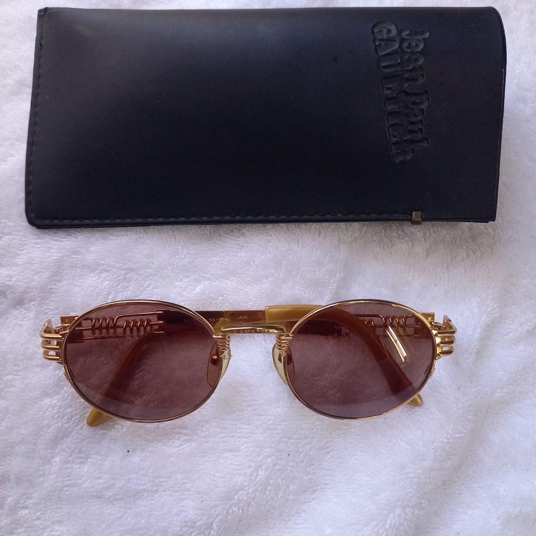 Jean Paul Gaultier ゴールドオーバルサングラス