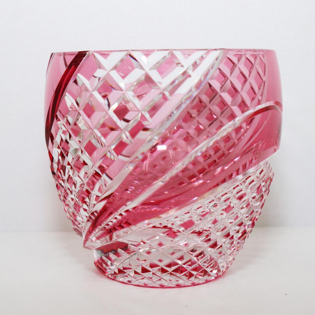 カガミクリスタル 江戸切子 懐石杯　箱付