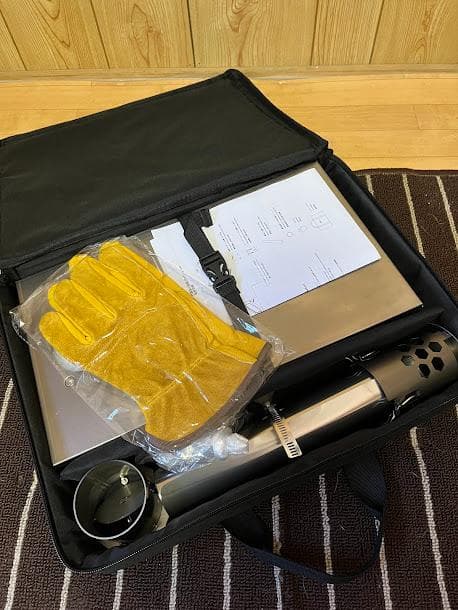 [最終値引き]Soomloomチタン製折り畳み式巻き煙突薪ストーブ