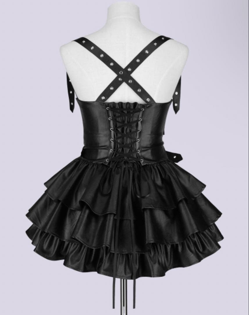 IMVAL フリルレザードレス [BLK] QOOZA クーザ