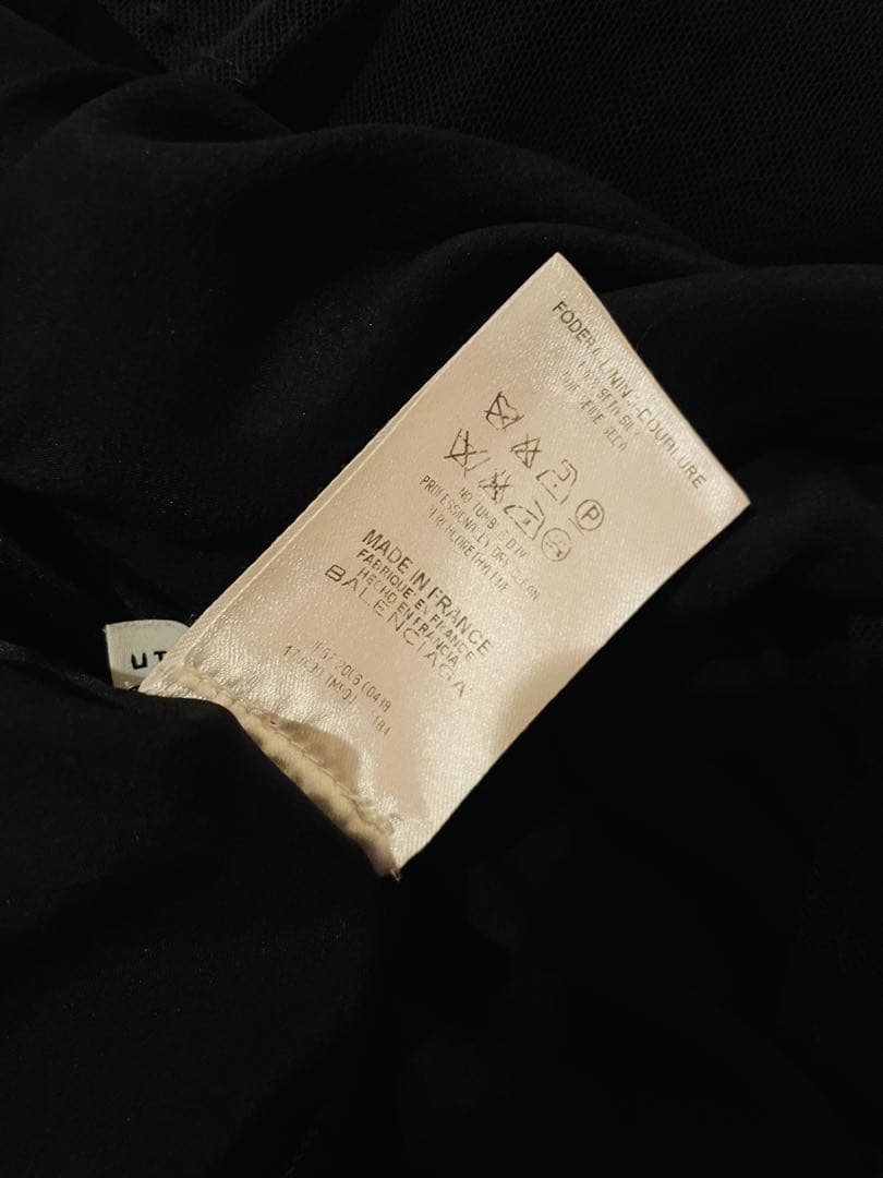 バレンシアガ　麻ワンピース　黒36サイズ