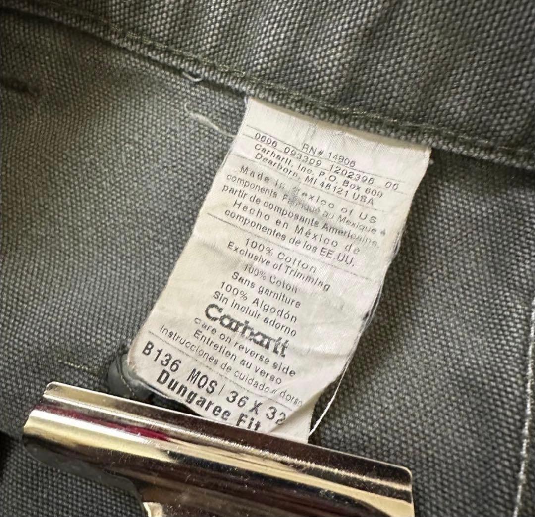 【雰囲気】カーハート ダブルニー ダック ペインターパンツ MOS 36*32