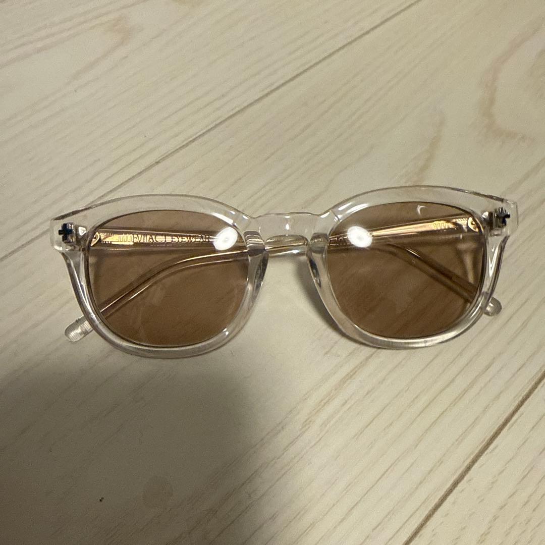 【極美品】イーブルアクトサングラスYALEⅡ clear /brown lens