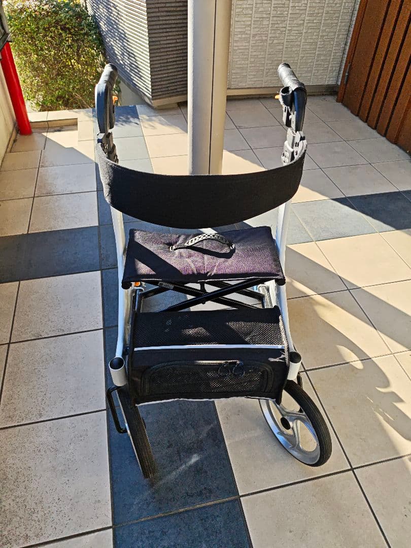 折りたたみ式歩行器 ホワイトオレンジ