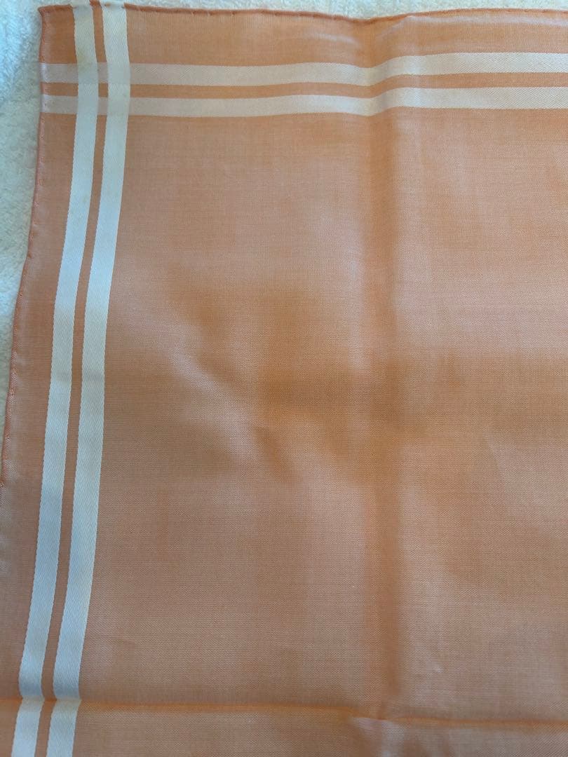 2枚新品未使用HERMES ストライプハンカチ 2色セットシール付き