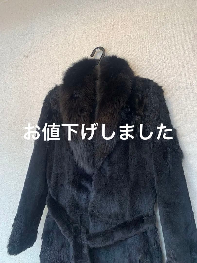 リアルミックスファー　100% ブラック