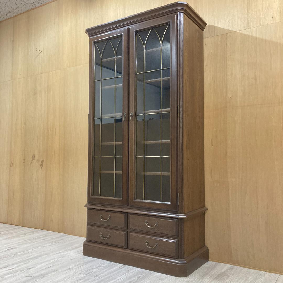 美品【カリモク】ドマーニ　クイーンズライフ　飾り棚　カップボード　書棚