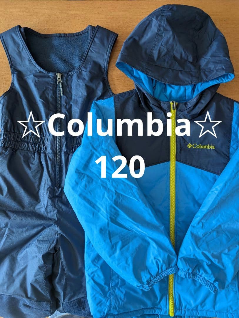 Columbia スキー スノボ 雪遊び ジャケット ズボン 上下 xs 120