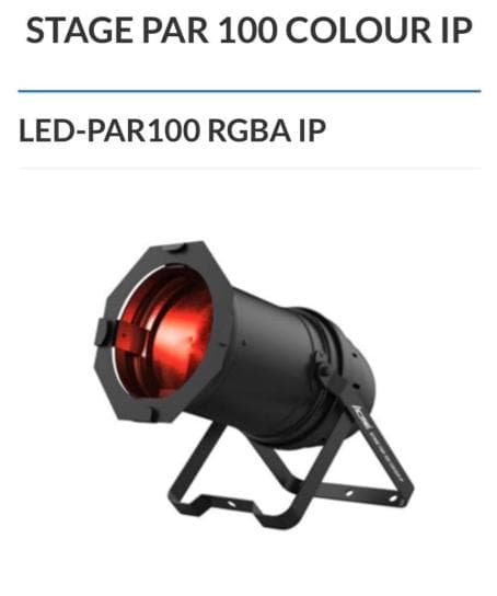 DJ機材 ACME STAGE PAR 100 COLOUR IP LED DMX